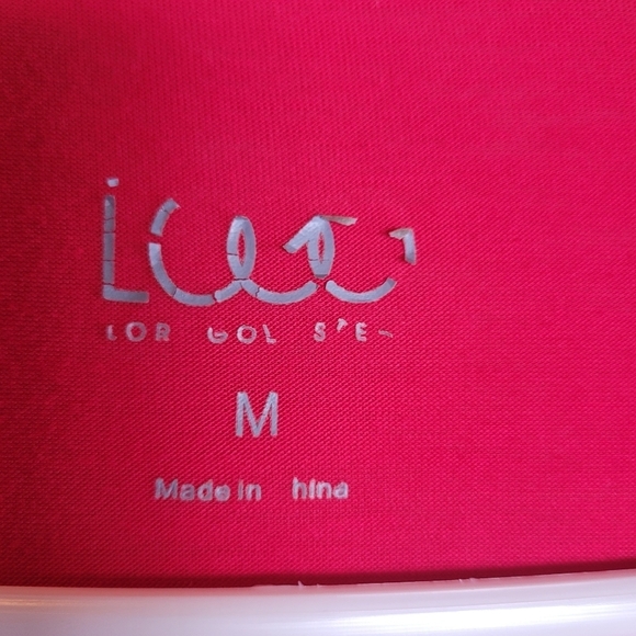 LOGO by Lori Goldstein Women's Hot Pink Cardigan Tunic Lace Trim Top Size M - Picture 5 of 9